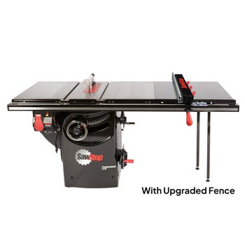 SawStop Professional 1.75HP Cabinet Saw with 36 Professional T-Glide Advance Rip Fence, Rails & Extension Table